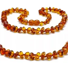 Conjunto Infantil Colar Ambar + Pulseira De Âmbar Mel Escuro Foto mini 4