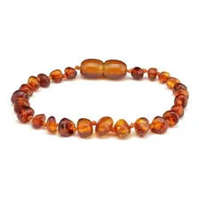 Conjunto Infantil Colar Ambar + Pulseira De Âmbar Mel Escuro Foto mini 3