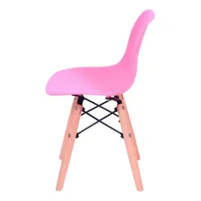 Conjunto Infantil Eames Eiffel Com 2 Cadeiras E Mesa Madeira Cor Rosa Foto mini 4
