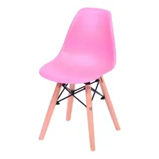 Conjunto Infantil Eames Eiffel Com 2 Cadeiras E Mesa Madeira Cor Rosa Foto mini  3