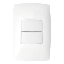 Conjunto Interruptor Duplo 2 Teclas Simples 4x2 - Blux Home Foto  mini 1