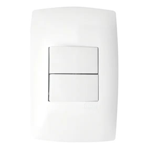 Conjunto Interruptor Duplo 2 Teclas Simples 4x2 - Blux Home Foto 1