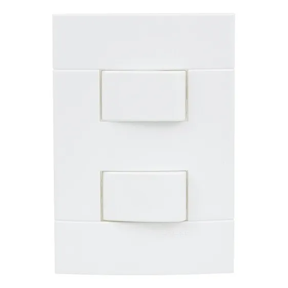 Conjunto Interruptor Duplo Simples 10a Lunare Schneider Cor Branco Corrente nominal 10 A Foto 1