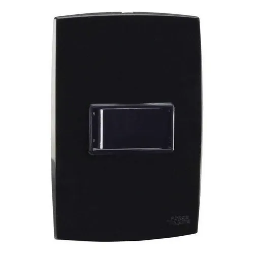 Conjunto Interruptor Simples 10a Preto - Force Line Foto 1