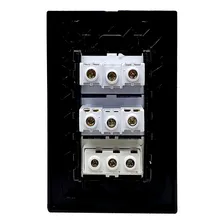 Conjunto Interruptor Simples + 2 Tomadas 20a 4x2 Recta Blux Foto mini 2