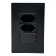 Conjunto Interruptor Simples + 2 Tomadas 20a 4x2 Recta Blux Foto mini 1