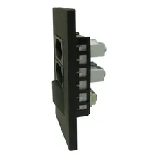 Conjunto Interruptor Simples + 2 Tomadas 20a 4x2 Recta Blux Foto mini 3