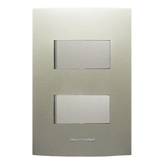 Conjunto Interruptor Simples Duplo 4x2 10a Titanium Alumbra Foto 1