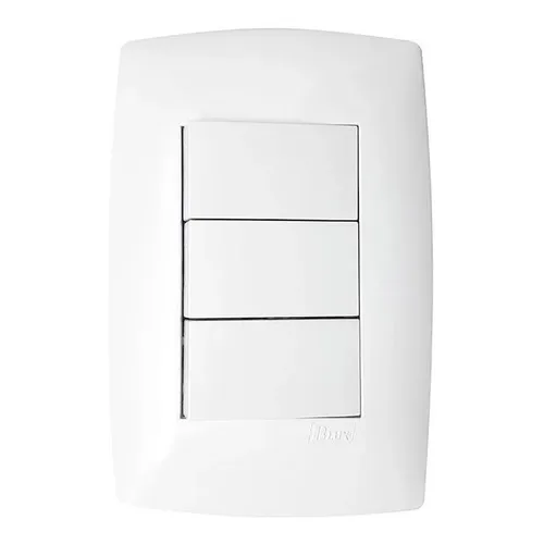 Conjunto Interruptor Triplo Tecla Simples Home Blux Foto 1