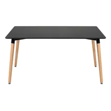 Conjunto Jantar Eames Mesa 140 X80 Cm 4 Lugares Cadeiras Cor Mesa Preto Com Cadeiras Roxo Foto mini  3