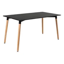 Conjunto Jantar Eames Mesa 140 X80 Cm 4 Lugares Cadeiras Cor Mesa Preto Com Cadeiras Roxo Foto mini  2