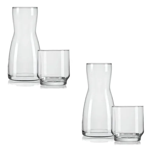 Conjunto Jarra Moringa 500ml 2 Peças Com Copo Vidro Nadir Foto 1