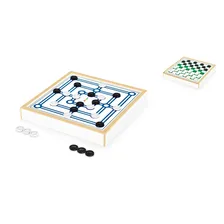 Conjunto Jogo 2x1 Jogos Tabuleiro Damas E Trilha Foto mini 2