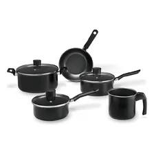 Conjunto Jogo Panela Antiaderente Brinox Preto Ebony 5 Peças Foto mini 1