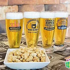 Conjunto Kit 4 Copos De Cerveja Frases De Boteco Foto mini 2