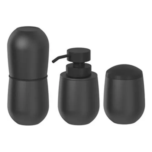 Conjunto Kit Banheiro Lavabo 3 Peças Organização Pia Redondo Foto 1