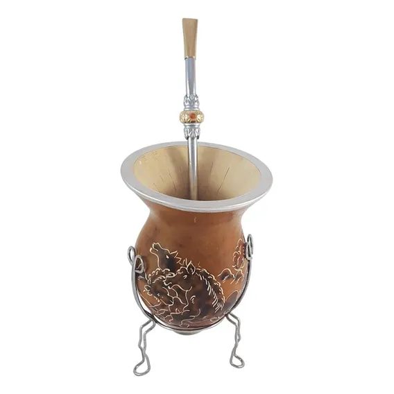 Conjunto Kit ChimarrĂŁo Mate TererĂȘ Bomba E Cuia Com TripĂ© Foto 1