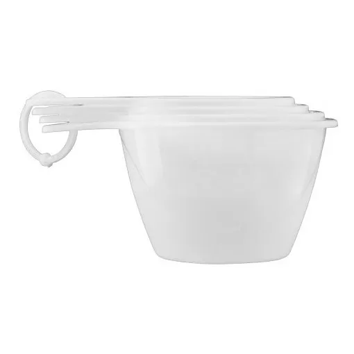 Conjunto Kit Medidor Xícara Colher De Chá Cafe Sopa 4 Peças Cor Branco Foto 1