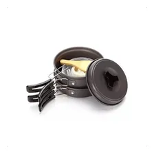 Conjunto Kit Panela Camping Leve Compacto Alumínio Ds-200 Foto mini  2