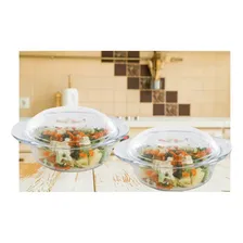 Conjunto Marinex Terrina C/ Tampa De Vidro 2,3 Kit 2 Unidade Cor Incolor Foto mini 1