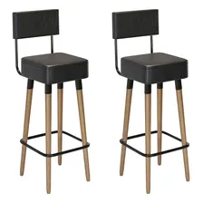 Conjunto Mesa Bistr么 E 2 Banquetas Barcelona Cor Preto Foto mini 3