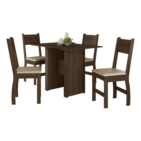 Conjunto Mesa Com 4 Cadeiras Milano Foto 1