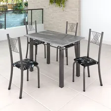 Conjunto Mesa Com 4 Cadeiras Tampo De Granito Foto mini 1