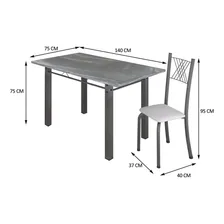 Conjunto Mesa Com 6 Cadeiras Tampo De Granito Foto mini 3