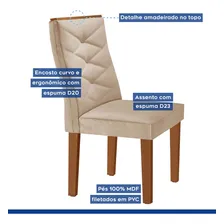 Conjunto Mesa Com Vidro E 8 Cadeiras 200cmx90cm Barcelona Foto mini 3