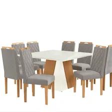 Conjunto Mesa Dalia Com 8 Cadeiras 80x135x135 Foto mini 2