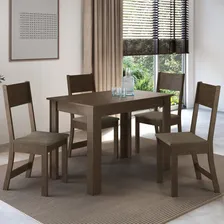Conjunto Mesa De Jantar 1 Mesa 4 Cadeiras Versalhes Bhwt Foto  mini 1