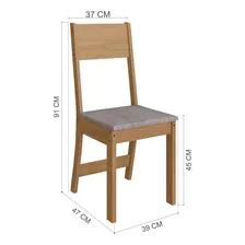 Conjunto Mesa De Jantar 1 Mesa 4 Cadeiras Versalhes Ja Foto mini 4