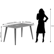 Conjunto Mesa De Jantar Com Mesa 130cm E 4 Cadeiras Hc Foto mini 4