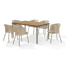 Conjunto Mesa De Jantar Com Mesa Com 6 Cadeiras Ge Foto mini 2