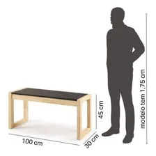 Conjunto Mesa De Jantar E 2 Bancos Madeira Maciça Guará Wt Foto mini 3