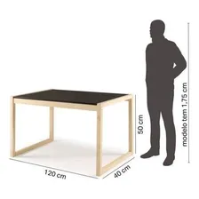 Conjunto Mesa De Jantar E 2 Bancos Madeira Maciça Guará Wt Foto mini 2