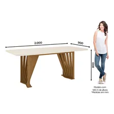 Conjunto Mesa De Jantar Henn Adriana Tampo De Vidro Foto mini 4
