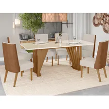 Conjunto Mesa De Jantar Henn Adriana Tampo De Vidro Foto mini 1