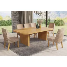 Conjunto Mesa E 6 Cadeiras Infinity Sauipe Bom Pastor Marrom Foto  mini 1