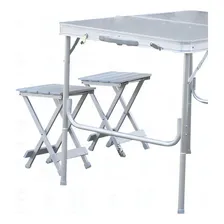 Conjunto Mesa E Banquetas Dobráveis Ntk Royal Cor Cinza Foto mini  3