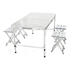 Conjunto Mesa E Banquetas Dobráveis Ntk Royal Cor Cinza Foto  mini 1