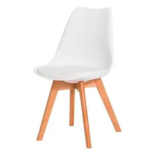 Conjunto Mesa Eiffel 70cm Preta + 4 Cadeiras Saarinen Branca Cor Kit Conjunto Mesa Redonda Jantar Com 4 Cadeira Saarinen Branca Foto mini 3