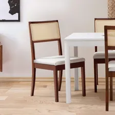 Conjunto Mesa Extensível Oval 4 Cadeiras Madeira Maciça Foto mini  3