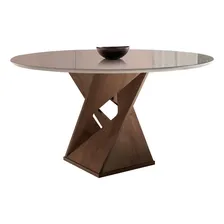 Conjunto Mesa Redonda Com Vidro E 6 Cadeiras Tampo Foto mini  2