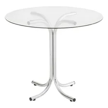 Conjunto Mesa Redonda Tampo De Vidro E 4 Cadeiras Bawt Foto mini  2