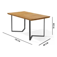 Conjunto Mesa Retangular Com Pés Industriais E 4 Cadeiras Iasmin Estrutura Em Aço Assento Estofado (suporta Até 150kg) P/ Sala De Jantar Cozinha Copa Cor Imbuia/preto Ps Móveis Foto mini 3