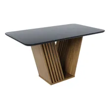 Conjunto Mesa Tampo Marmorizado Com Vidro E 6 Cadeiras Wt Foto mini 2