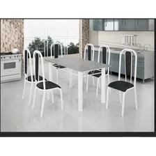 Conjunto Mesa Tubular Com 6 Cadeiras Atenas Tubos Iiwt Foto mini 1