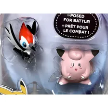 Conjunto Mini Bonecos Colecionáveis Pokémon Nintendo - Tomy - Sunny Brinquedos : Pikipek Picassaut Peppeck + Clefairy Mélofée Piepi Foto mini 2