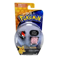 Conjunto Mini Bonecos Colecionáveis Pokémon Nintendo - Tomy - Sunny Brinquedos : Pikipek Picassaut Peppeck + Clefairy Mélofée Piepi Foto mini 1